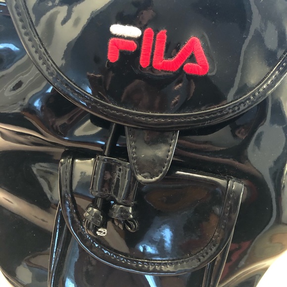 Fila black patent leather backpack - Picture 4 of 7